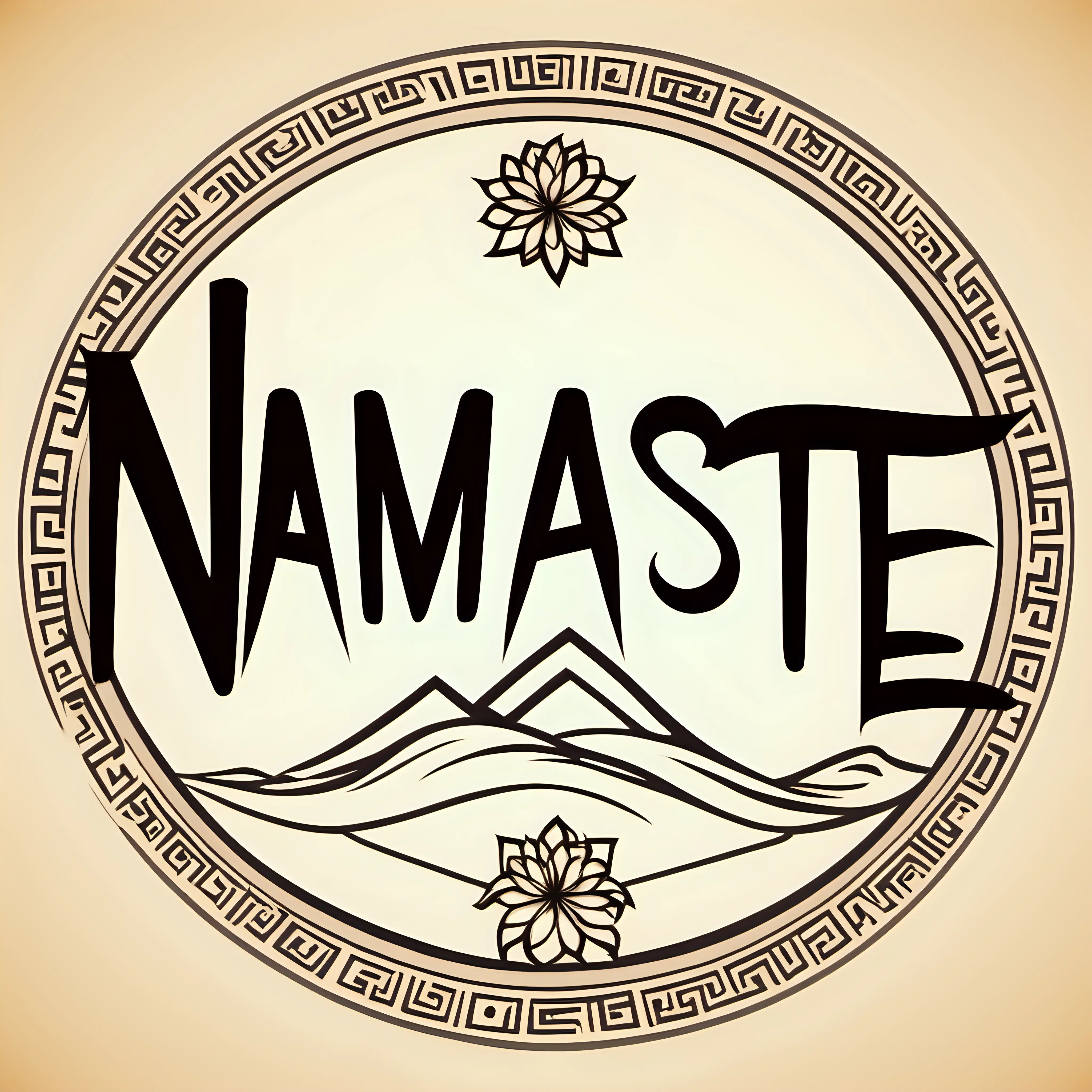 Zen Namaste Typography in Serene Vector Art