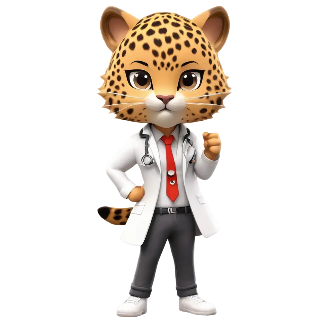 Transforming-the-Flower-Leopard-into-a-Chibi-Doctor-A-PNG-Masterpiece