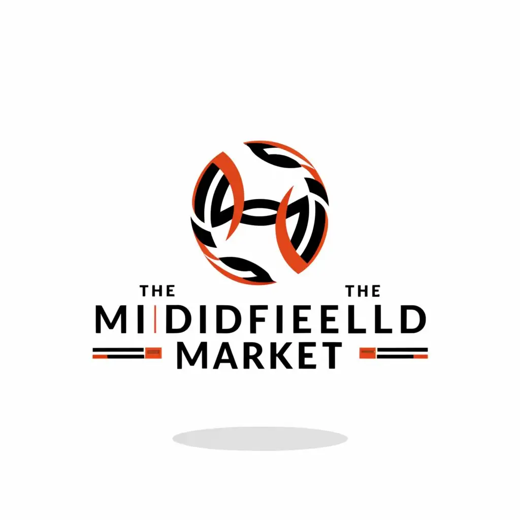 a logo design,with the text "The Midfield Market", main symbol:football,complex,be used in Sports Fitness industry,clear background