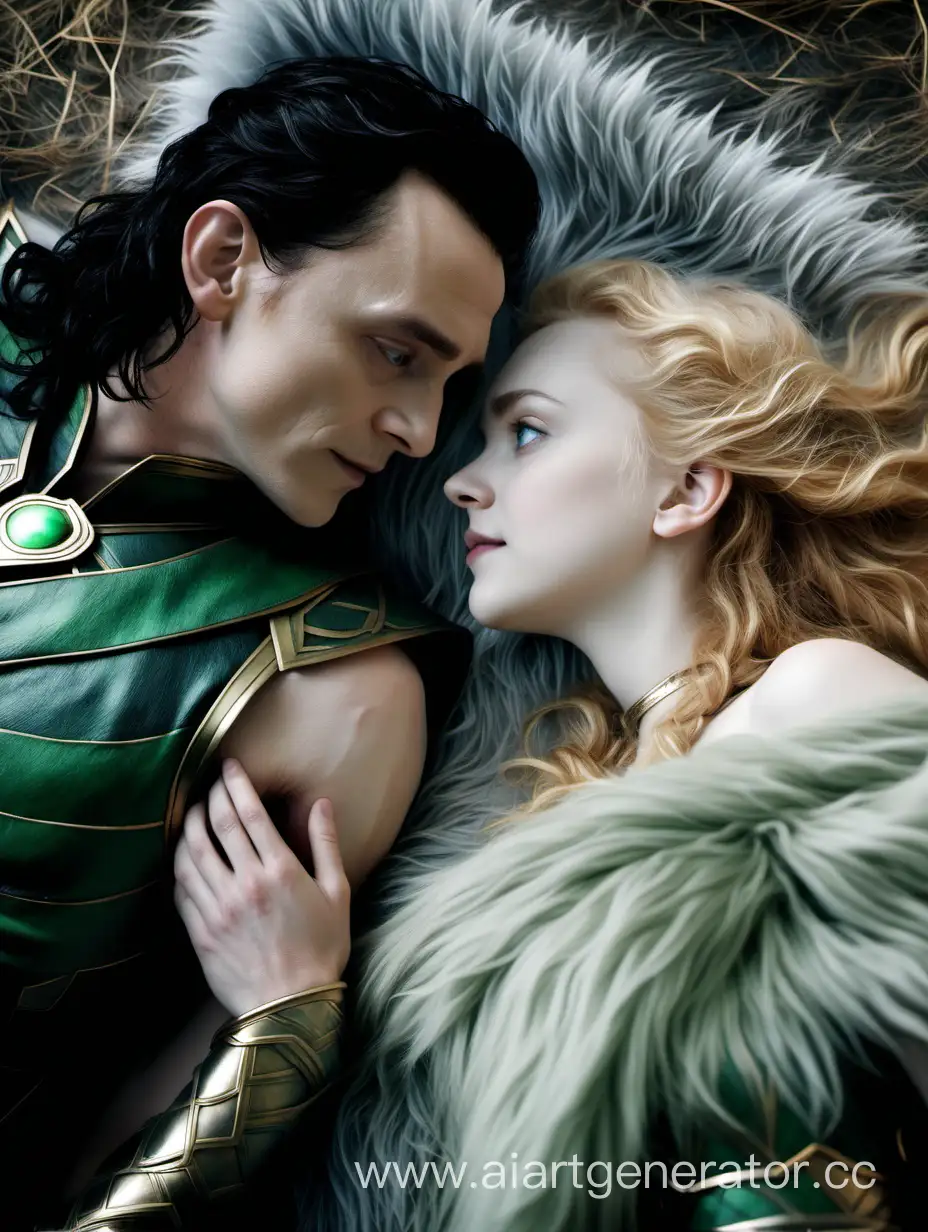 Norse-Deity-Siblings-Loki-and-Freyja-Resting-on-Fur-Skins