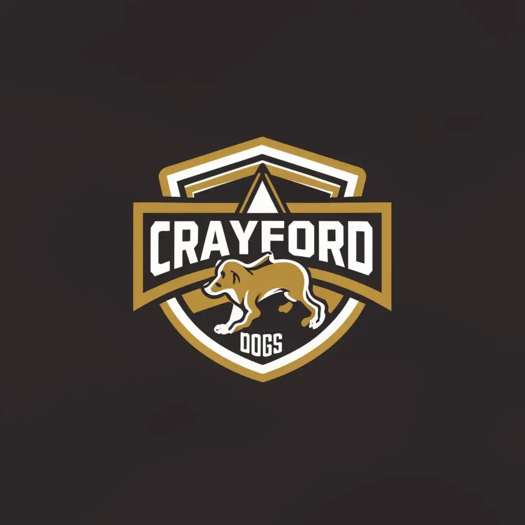 a logo design,with the text "Crayford Dogs", main symbol:Dog,Moderate,be used in Sports Fitness industry,clear background