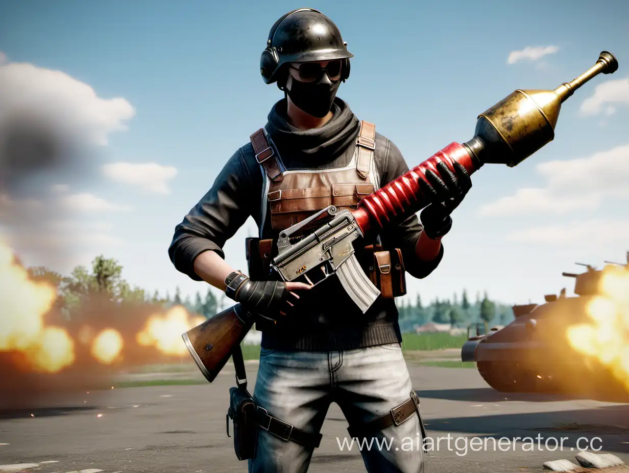 PUBG-Player-Wielding-a-Destructive-Panzerfaust-Weapon