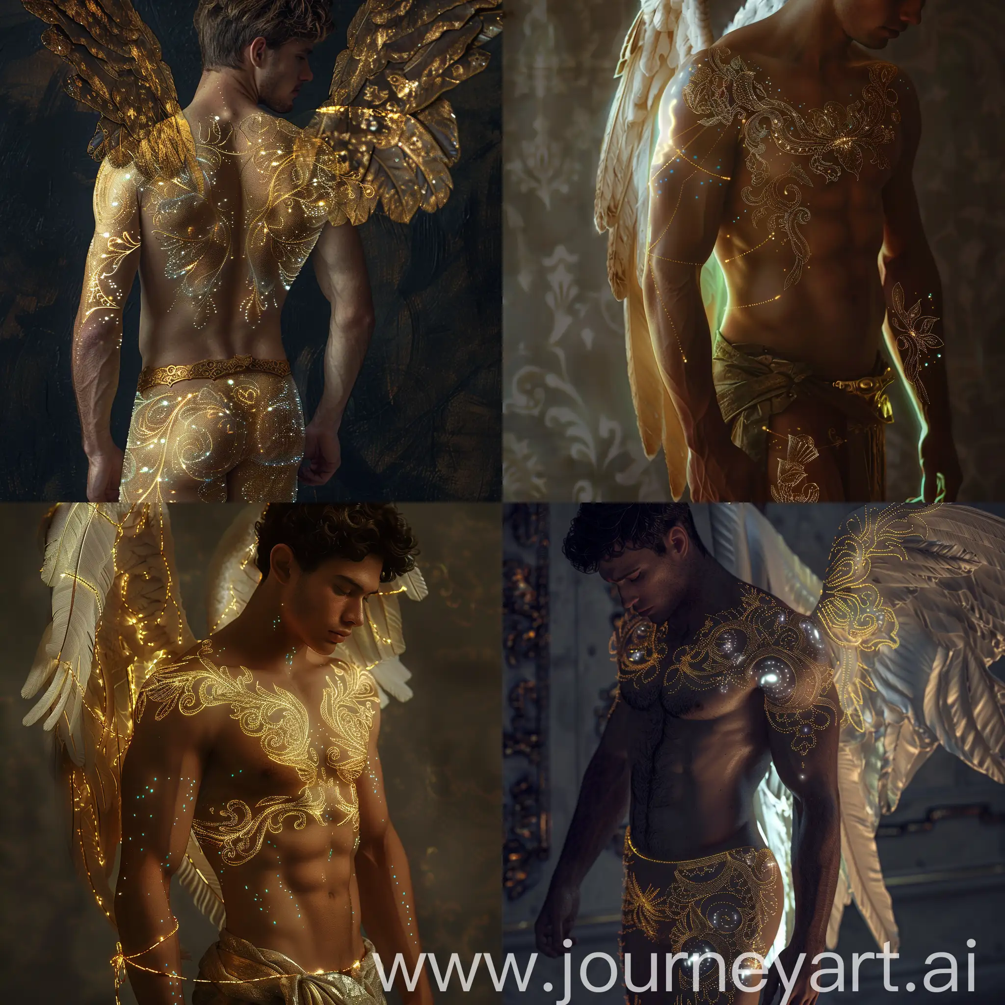 Majestic-Archangel-in-Golden-Filigree-Loincloth