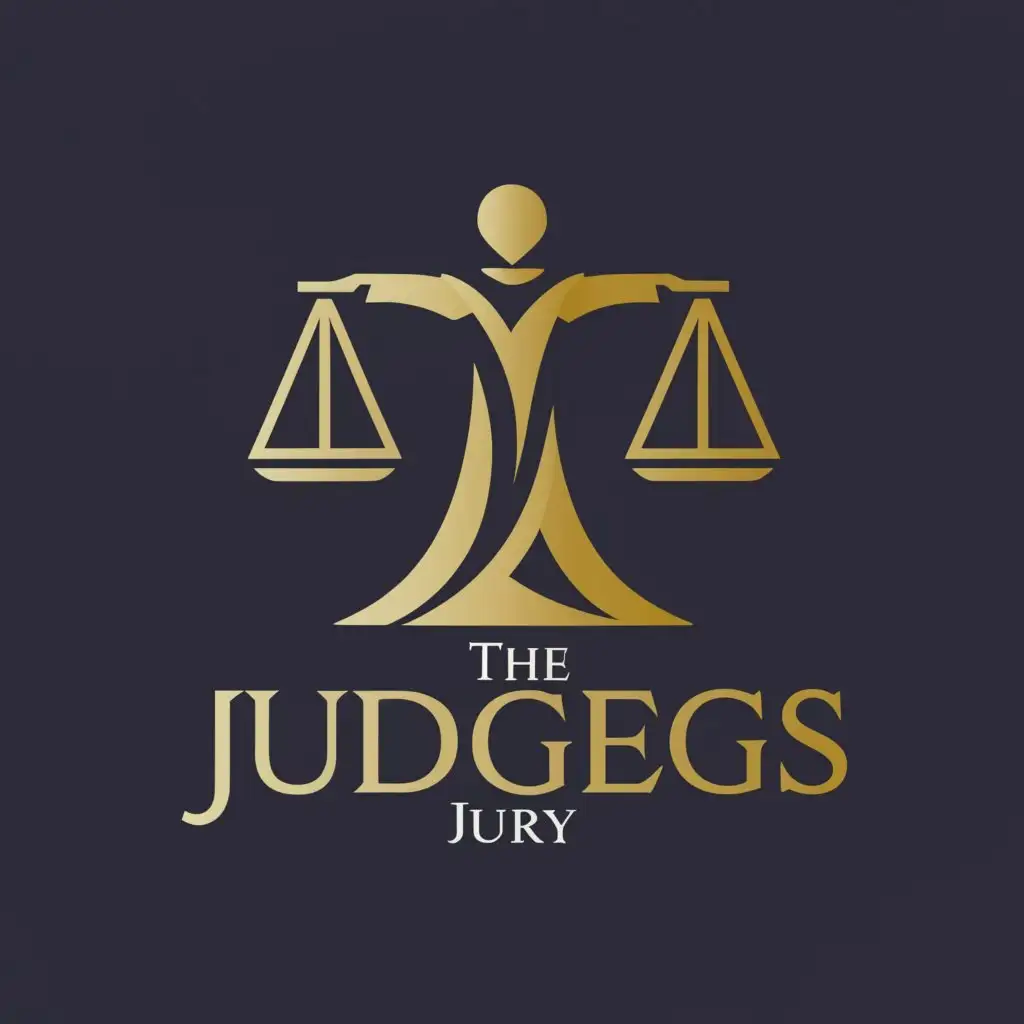 a logo design,with the text "The Judges Jury", main symbol:Justice,complex,be used in Legal industry,clear background