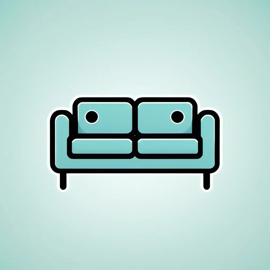 simple couch icon 1 color minimal