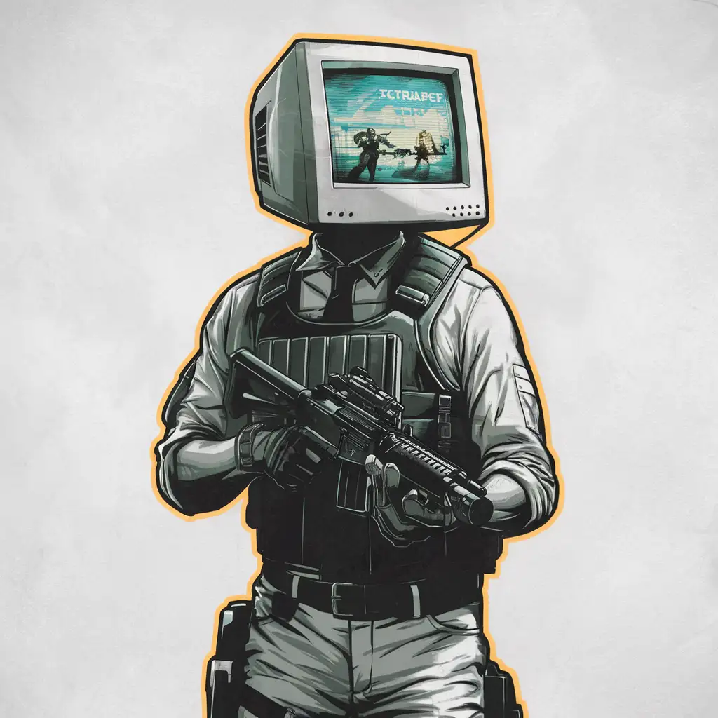 CounterTerrorist-Character-with-Monitor-Head-Retro-Pinup-Style-Logo-Design