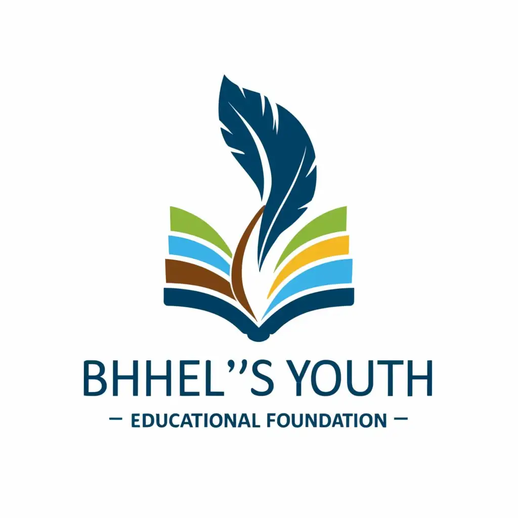 a logo design,with the text "Bheel's youth Educational foundation", main symbol:Book,Moderate,be used in Education industry,clear background