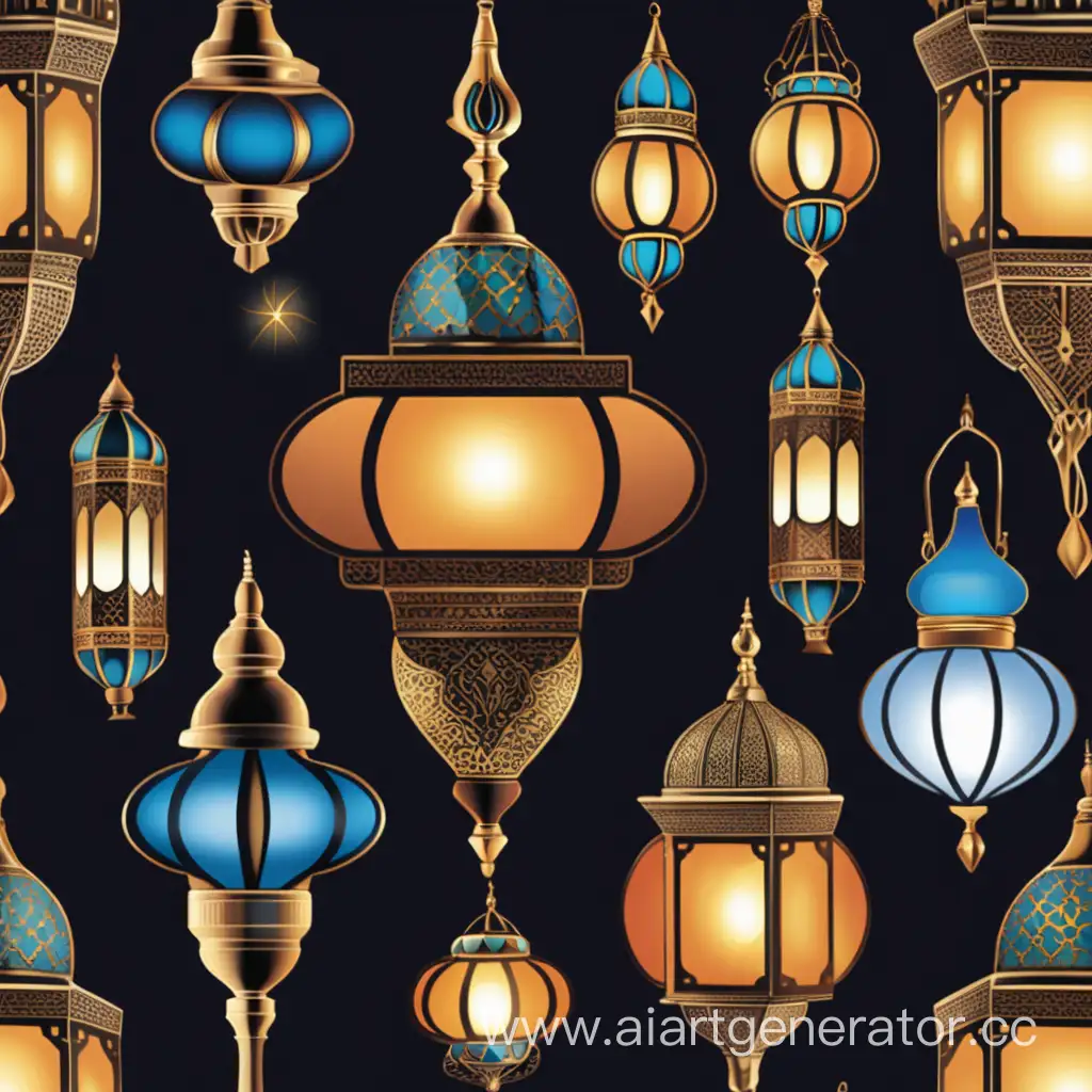 Exquisite-Arabian-Style-Lamps-Illuminating-a-Luxurious-Space