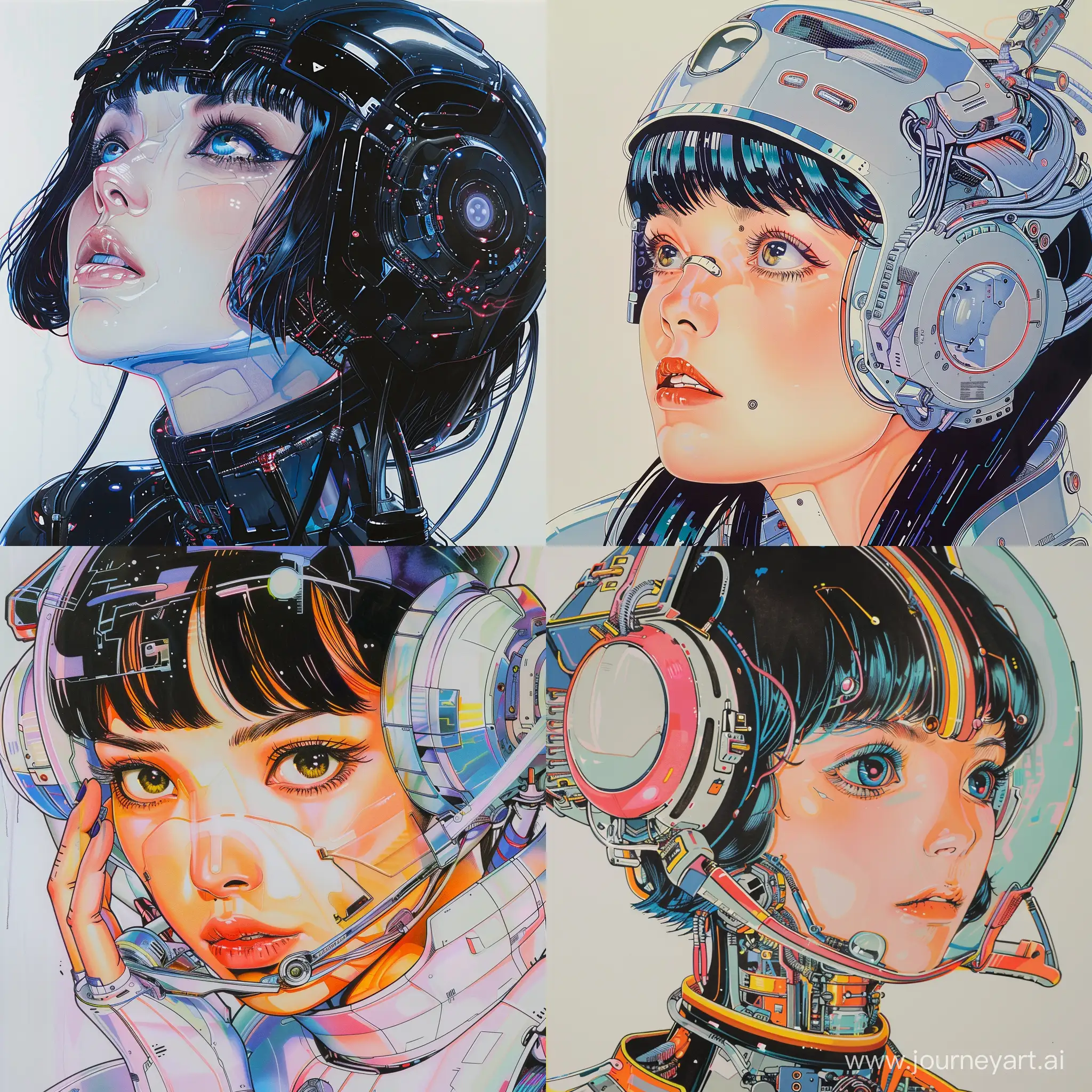 Retrofuturistic-Robot-Girl-in-Sorayama-Style-Marker-Painting
