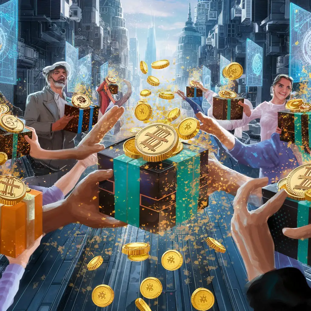 People donate cryptocurrencies as gifts, and in return, they receive luck.