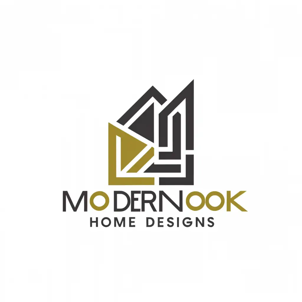 a logo design,with the text "Modernook Home designs", main symbol:Home ,Moderate,be used in Home Family industry,clear background