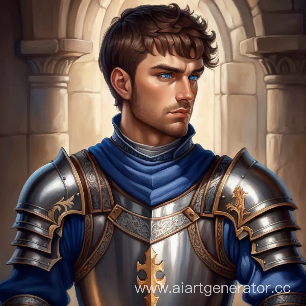 Medieval-Knight-Commander-in-Strong-Blue-Attire-Symmetrical-Portrait-Art