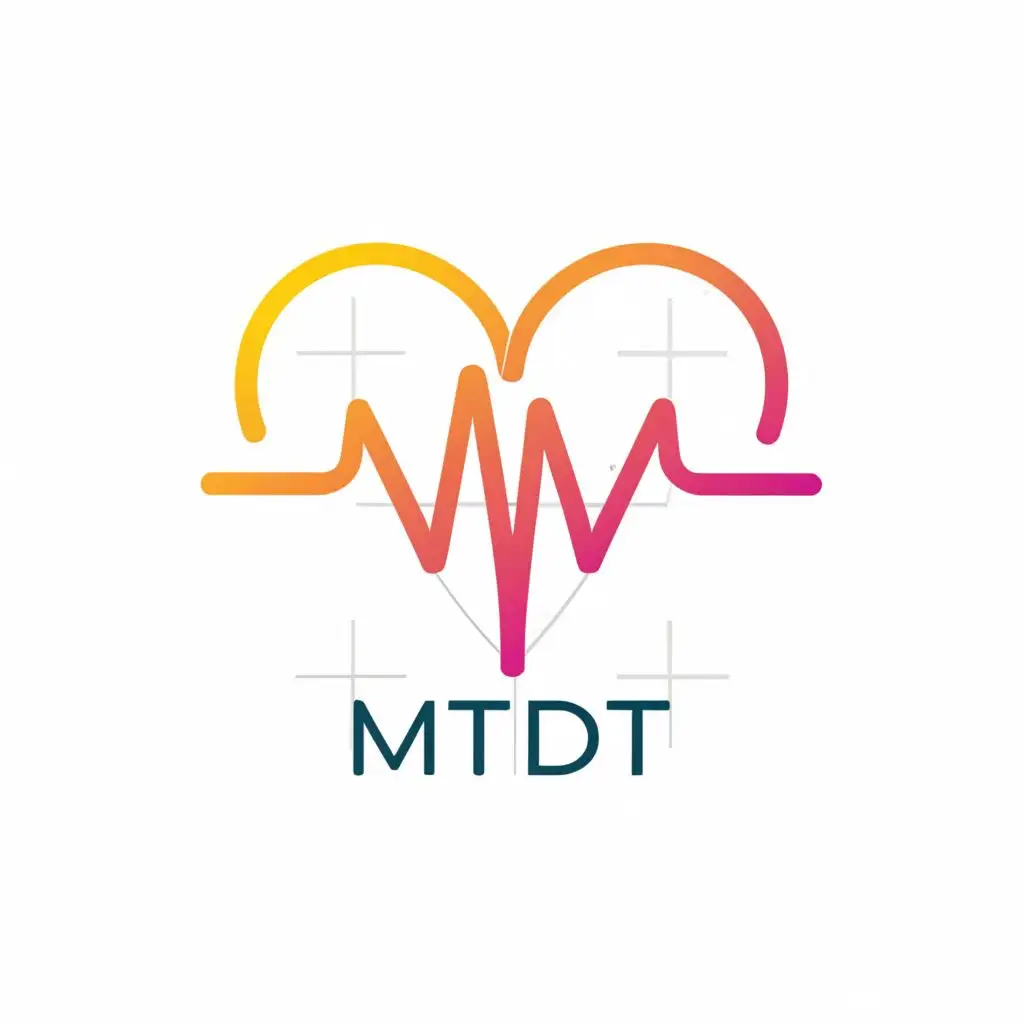 a logo design,with the text "MTDT", main symbol:ecg signal,Moderate,be used in Sports Fitness industry,clear background