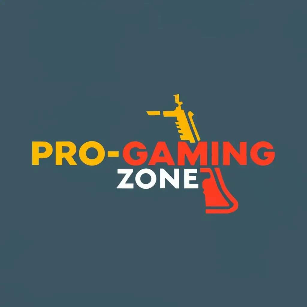 logo, Ak47 gun, with the text "Pro-Gaming Zone", typography, be used in Entertainment industry