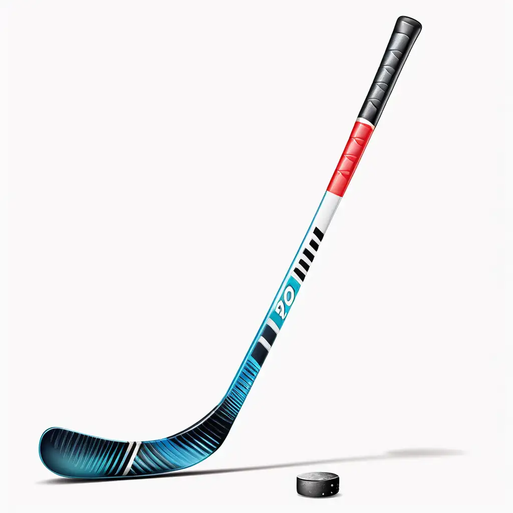 Realistic Hockey Stick Illustration on White Background