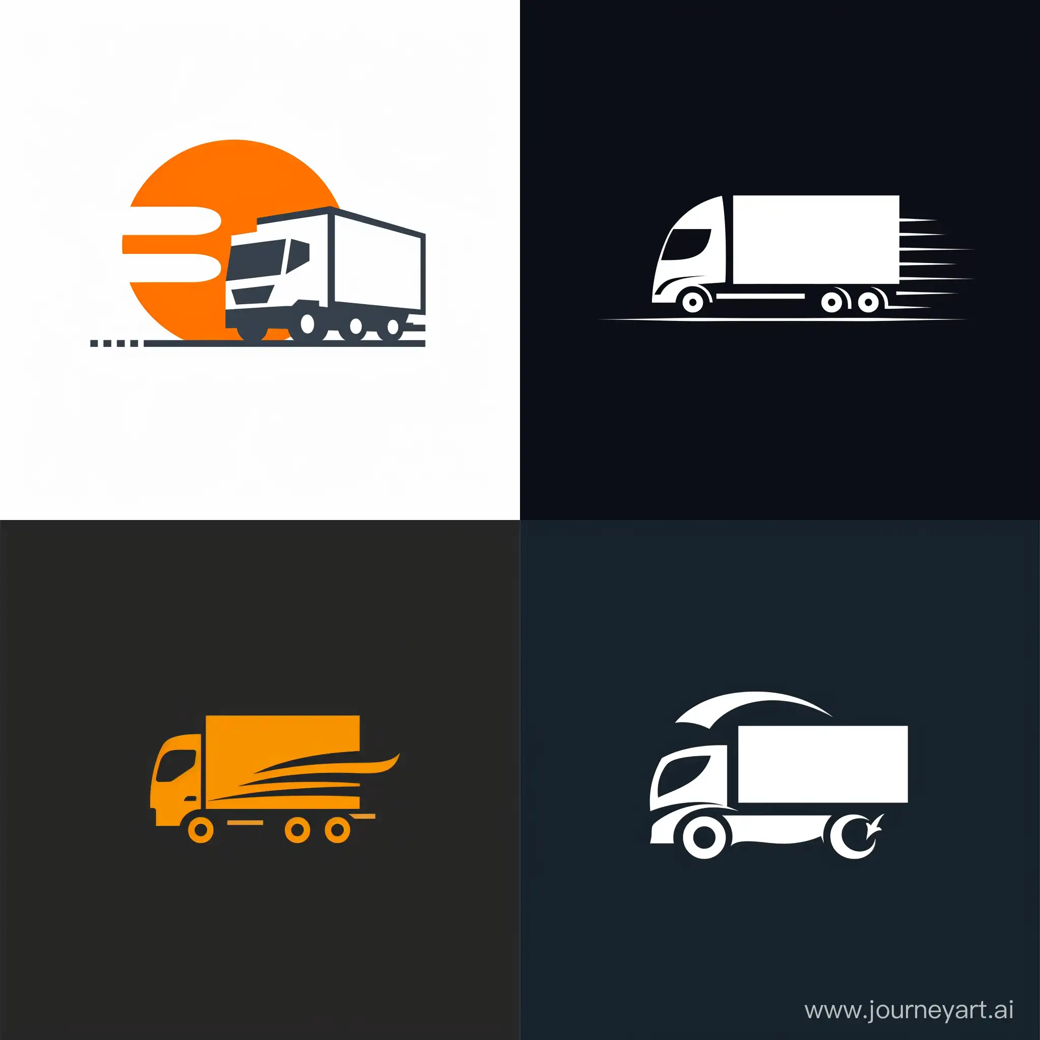 logo for the company. Sphere of activity: cargo transportation and services of movers, minimalism