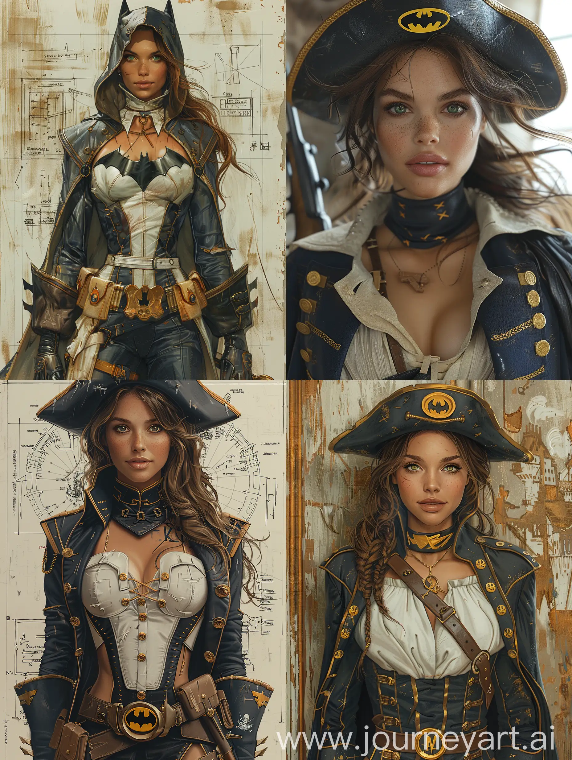 Feminine-Naval-Pirate-Costume-with-Tricorn-Hat-and-Weapons