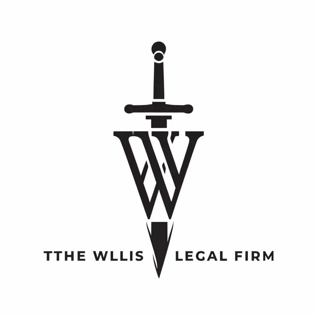 a logo design,with the text "Willis", main symbol:Sword,complex,be used in Legal industry,clear background