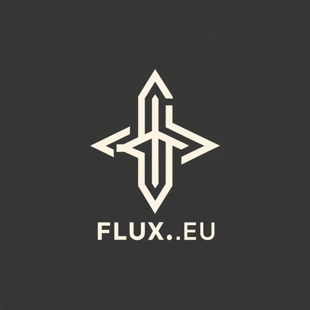 a logo design,with the text "Flux.EU", main symbol:Pentagram ,Moderate,be used in Internet industry,clear background