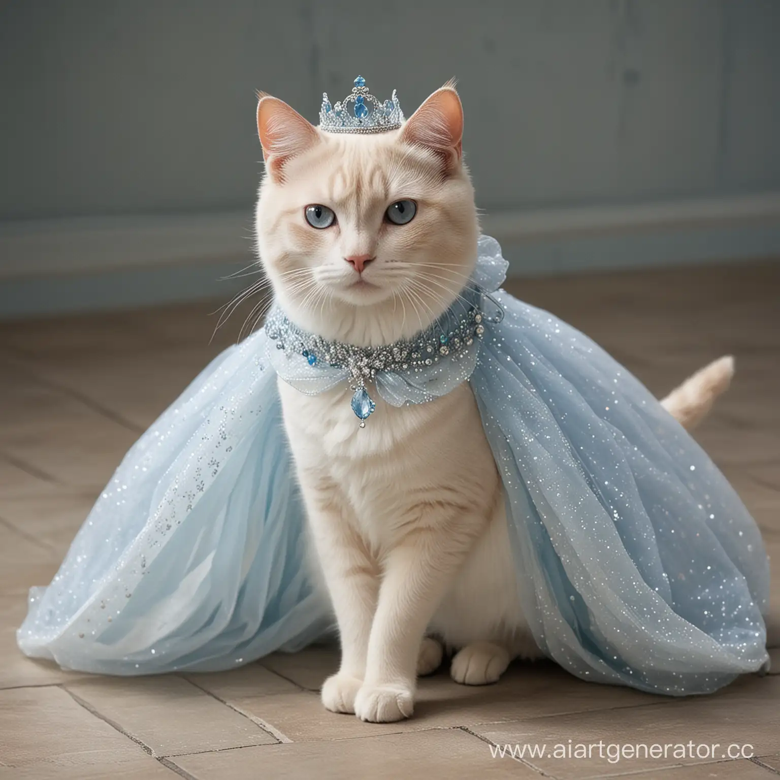 Adorable-Cinderella-Cat-with-a-Sparkling-Glass-Slipper