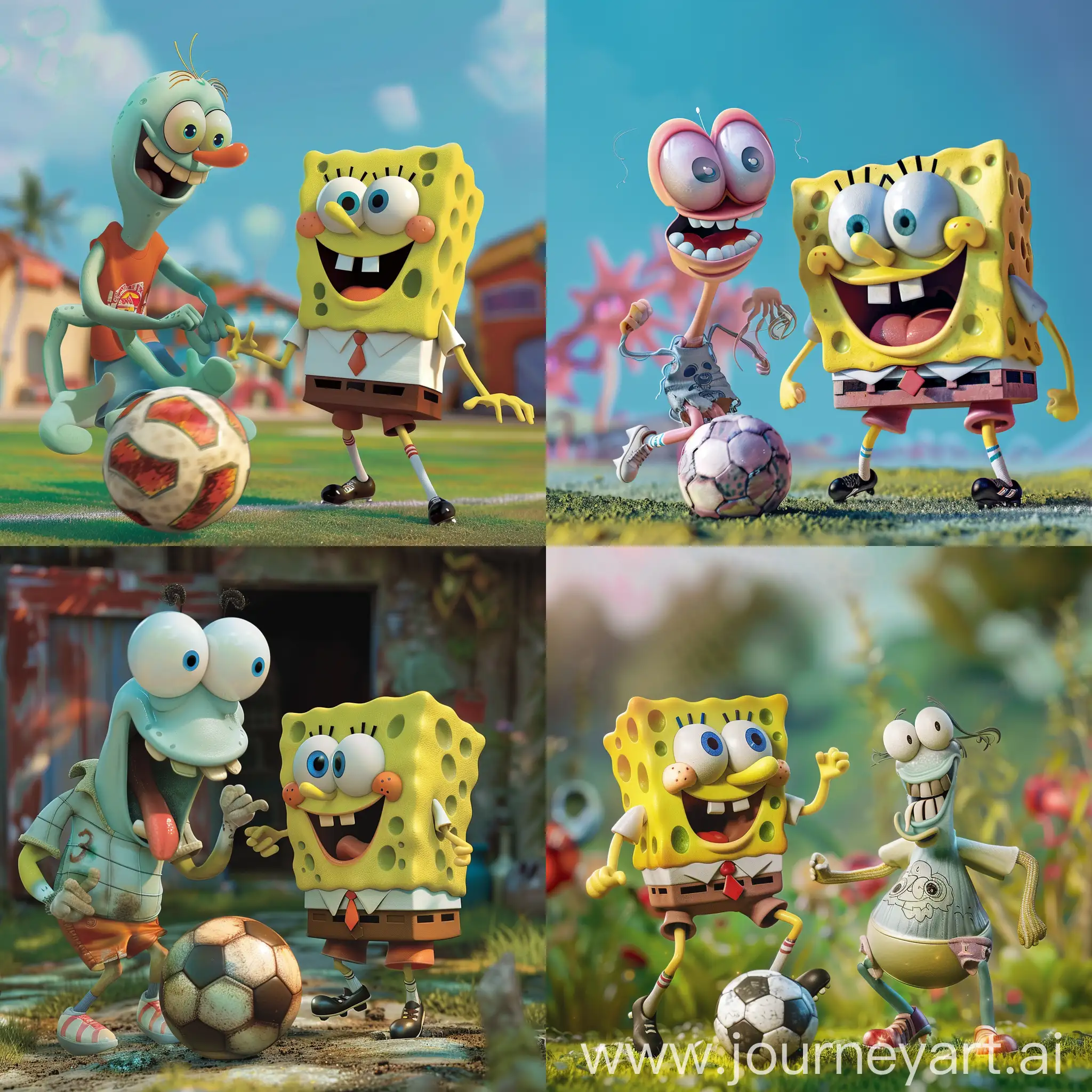 SpongeBob-and-Squidward-Playing-Soccer