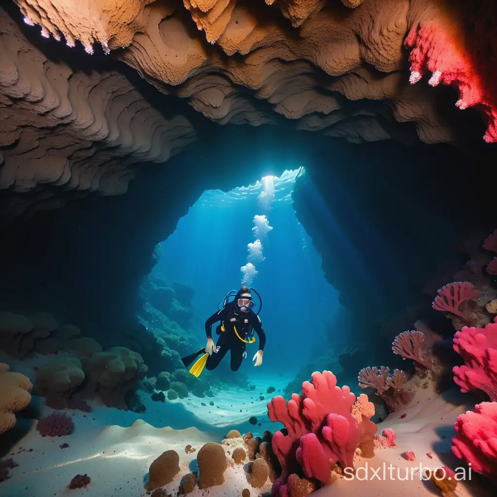 caver in the red sea