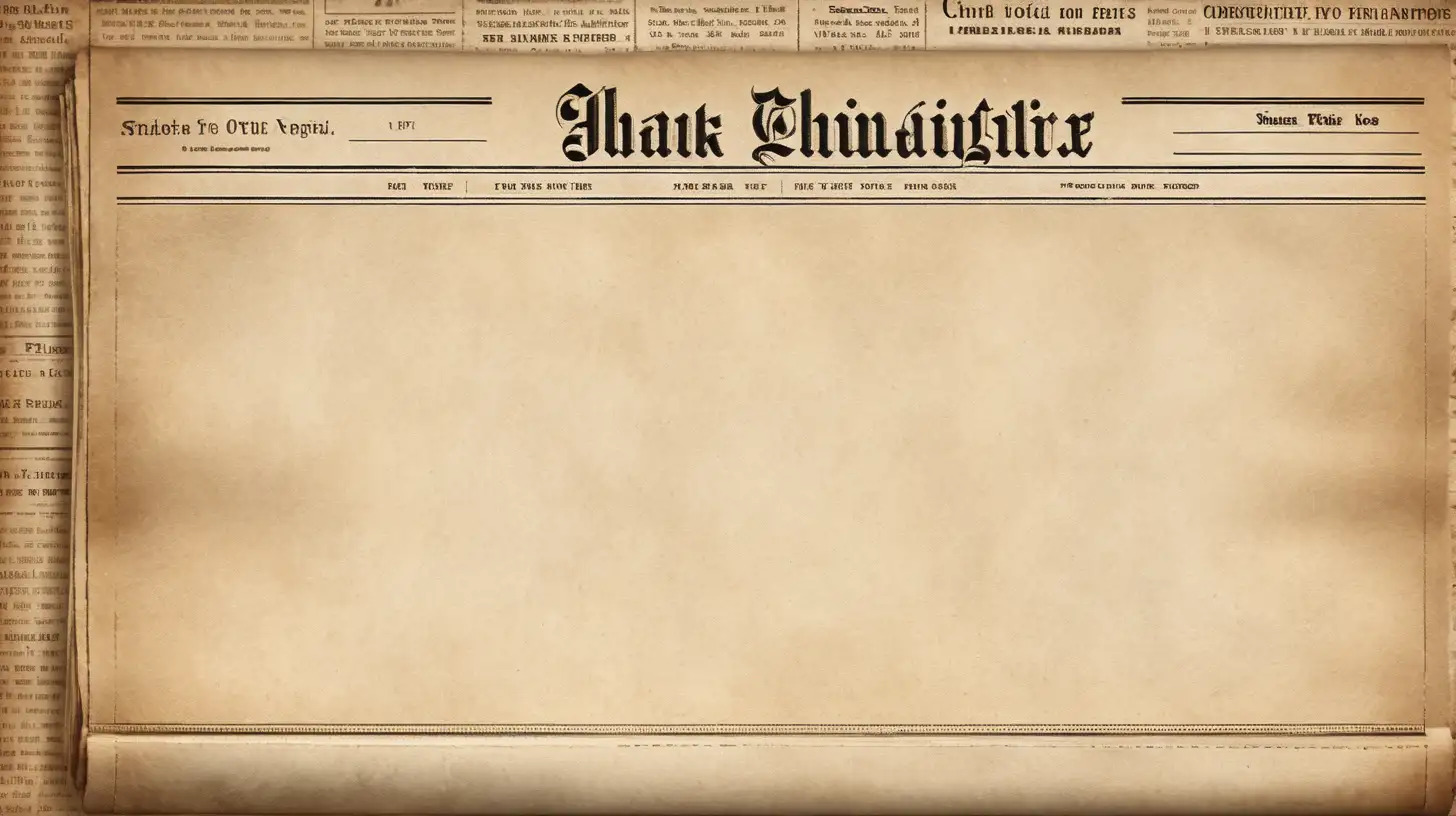 Antique Blank Newspaper with Realistic Paper Texture