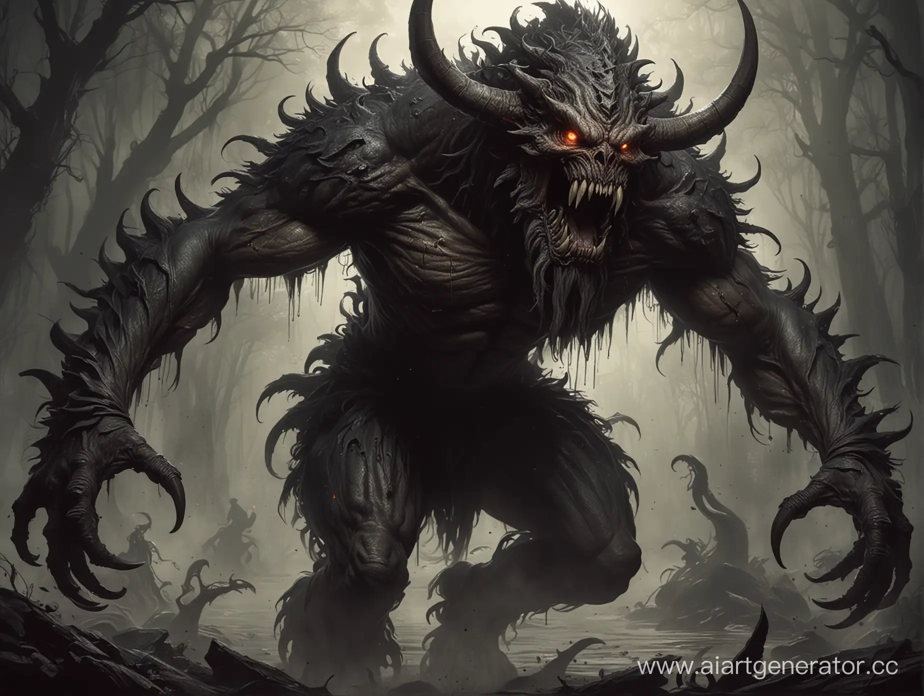 Terrifying-Mythological-Monster-in-Hellish-Abyss