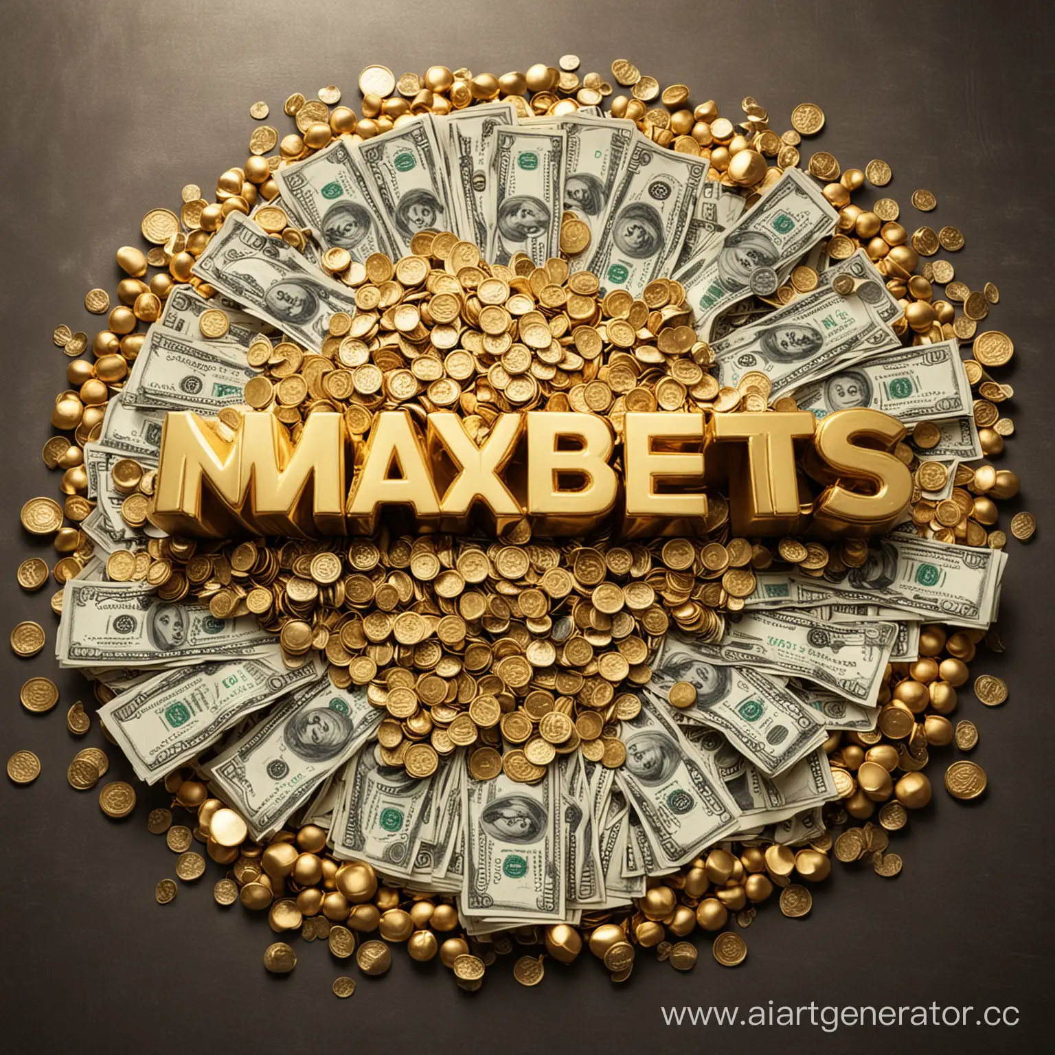 Luxurious-Display-of-Gold-and-Money-with-Maxbets-Centerpiece