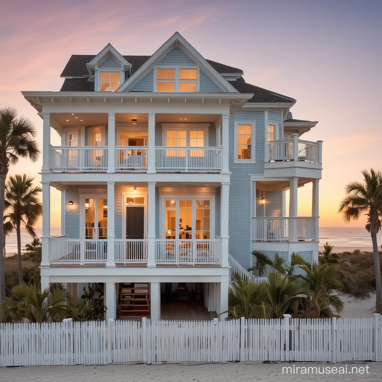 Picturesque TwoStory Beach House with Ocean View