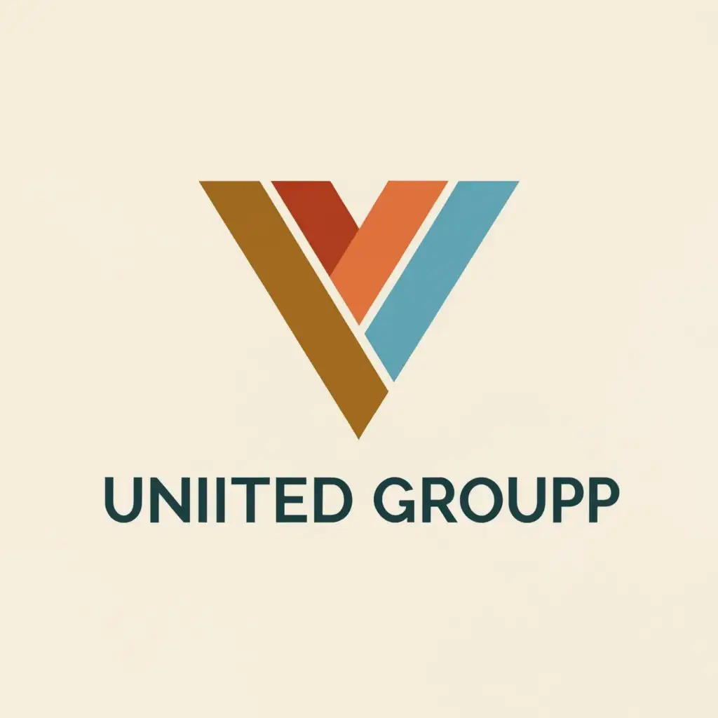 a logo design,with the text "united group", main symbol:V,Moderate,clear background