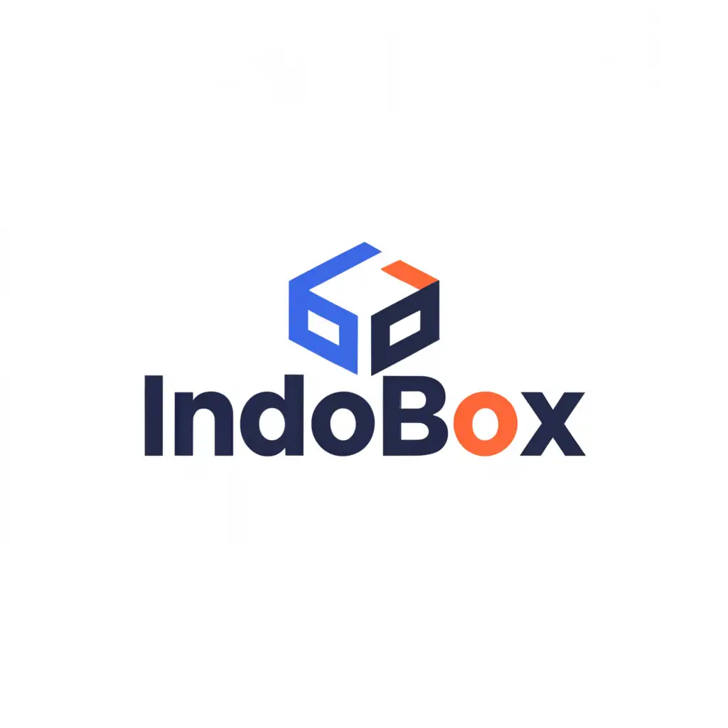 a logo design,with the text "INDOBOX ", main symbol:box packaging digital printing square paint colour,Moderate,clear background