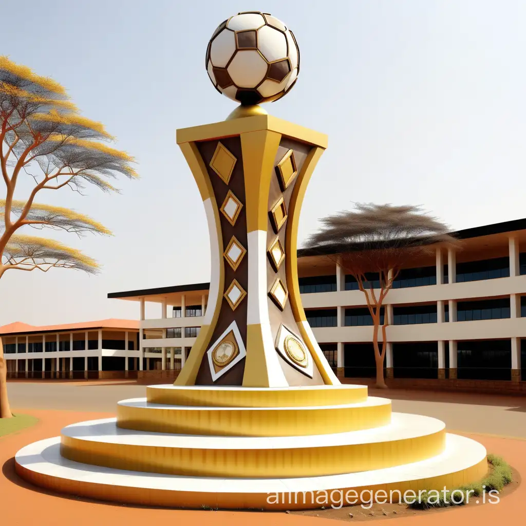 AfricanInspired-Gold-and-White-Makonde-Sports-Monument