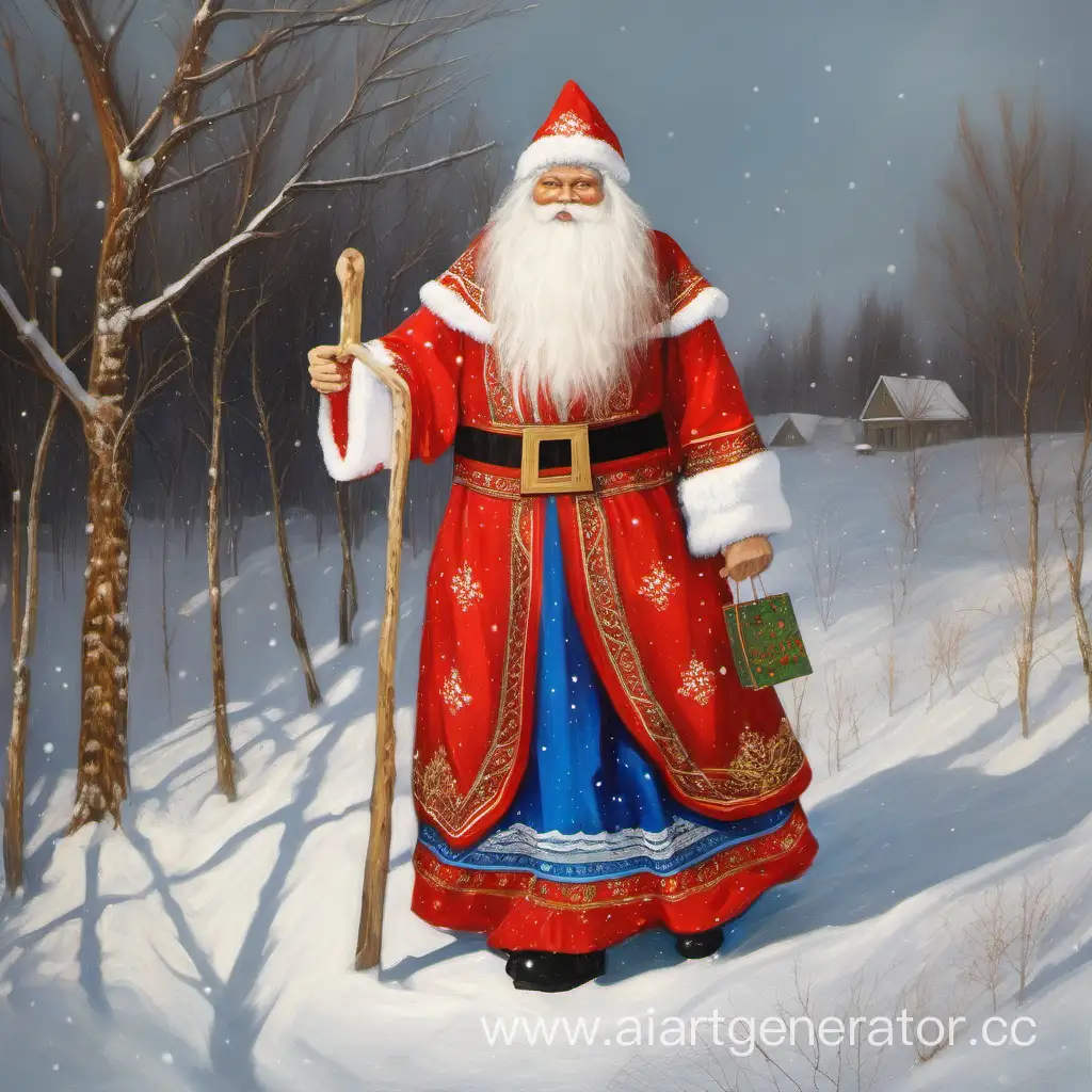 Festive-Ded-Moroz-Wearing-a-Skirt-Whimsical-Holiday-Character-Illustration