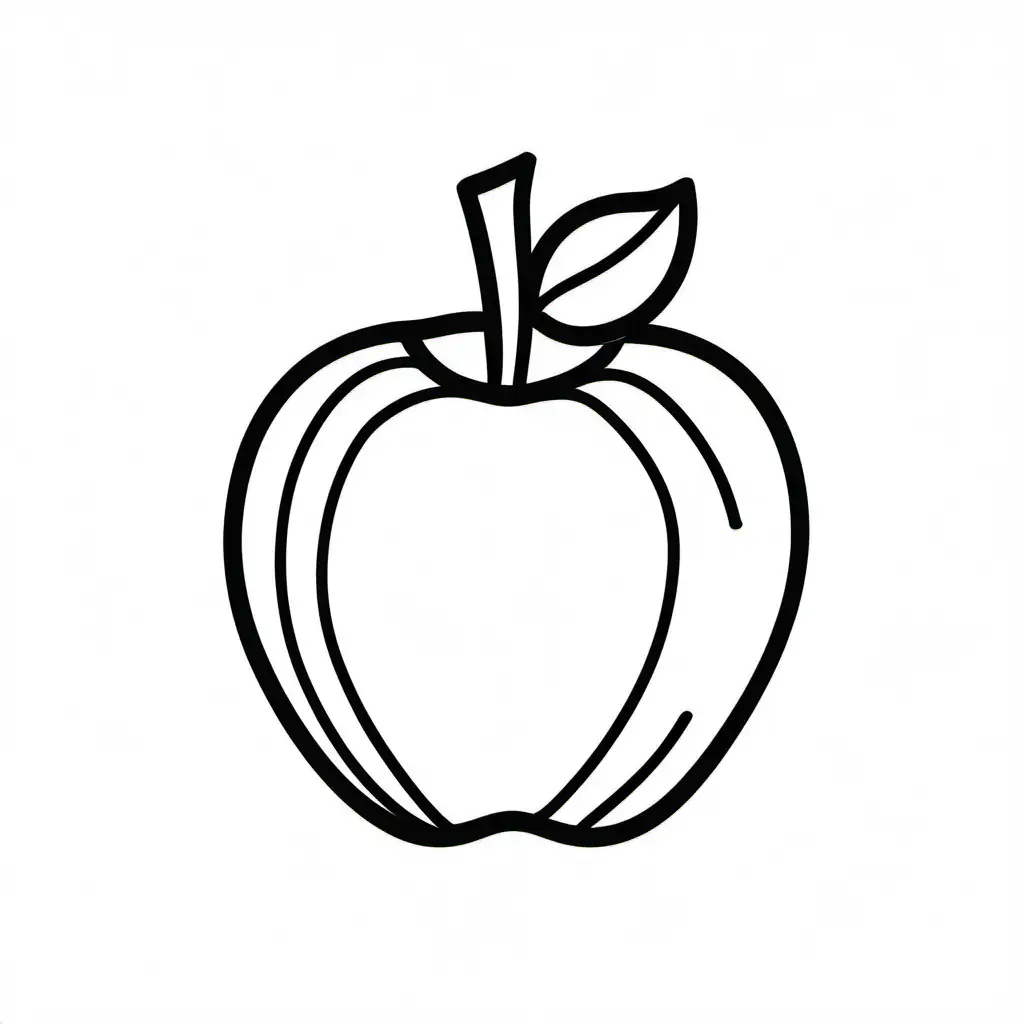 Simple image of apple


  , Coloring Page, black and white, line art, white background, Simplicity, Ample White Space. The background of the coloring page is plain white to make it easy for young children to color within the lines. The outlines of all the subjects are easy to distinguish, making it simple for kids to color without too much difficulty