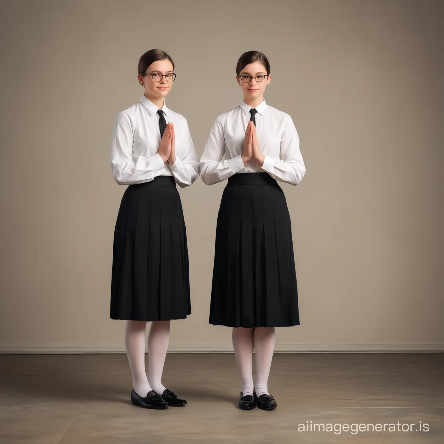 Two-Catholic-Postulants-in-Prayer-with-Folded-Hands