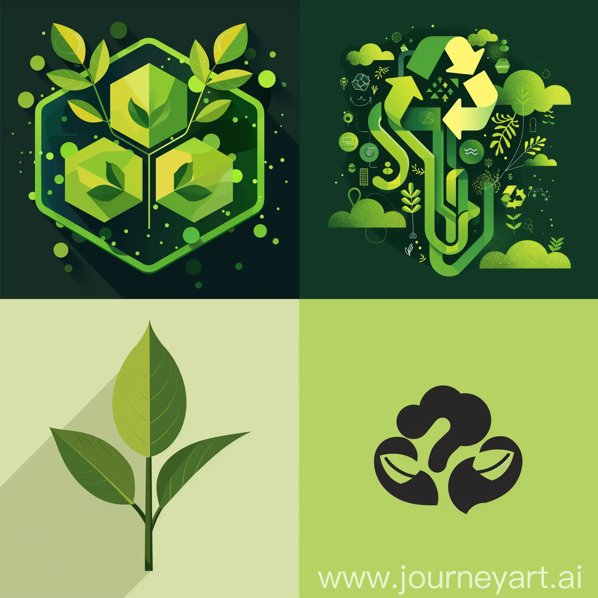 Sustainable-Icon-Design-Carbon-Neutrality-in-Green-Vector-Art