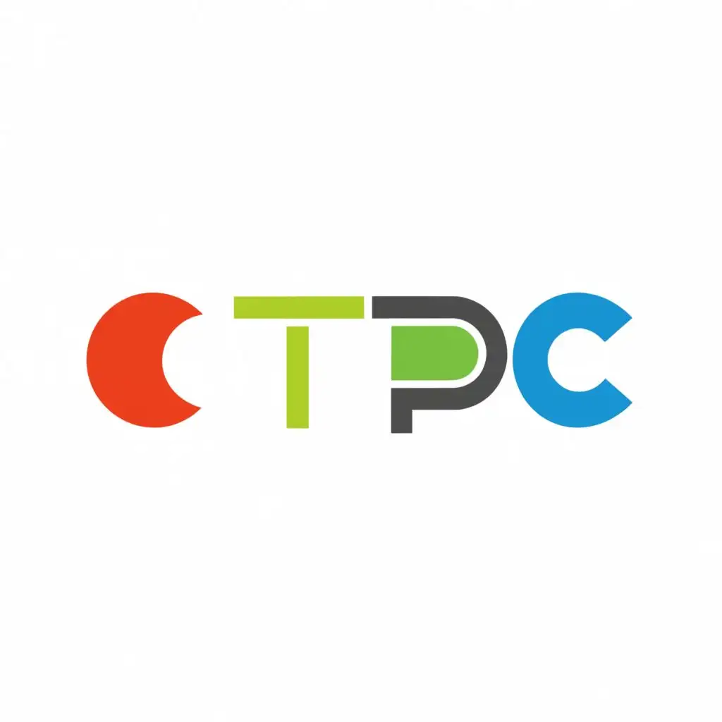 logo, the name of the logo recepient is a laboratory specializing in plastics, rubber, and composite materials. it should be minimalist, and mostly playing on the letters, with the text "CTPC", typography