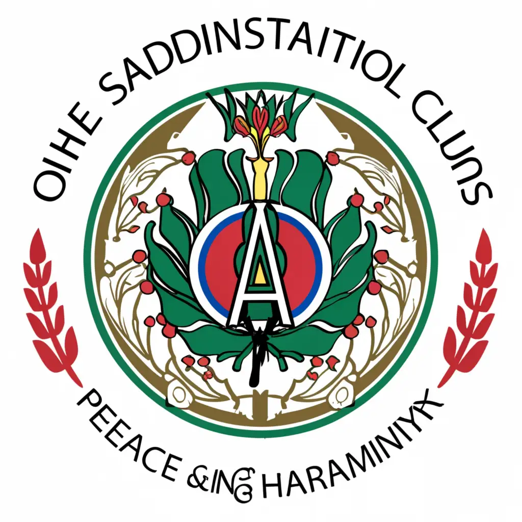 a logo design,with the text "Office Administration Club", main symbol:green OAC, colorful PEacock feather, white dove, red torch, blue circle,Moderate,be used in Education industry,clear background