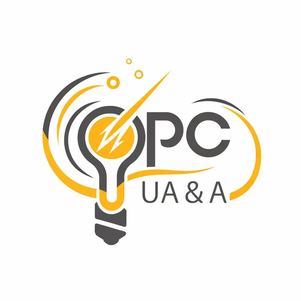 logo, Energy, with the text "OPC UA & A", typography, be used in Education industry