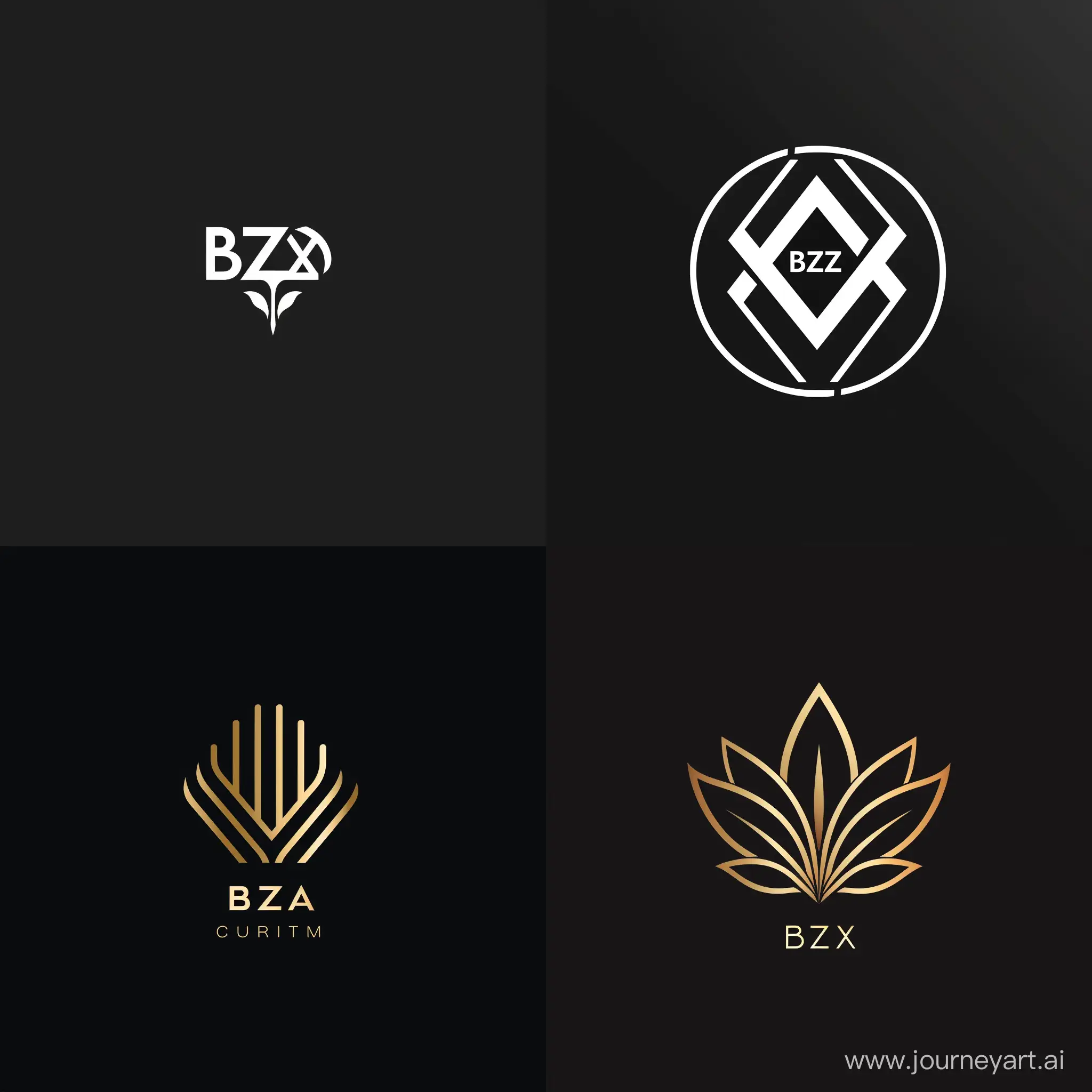elegant & simple logo BZA company