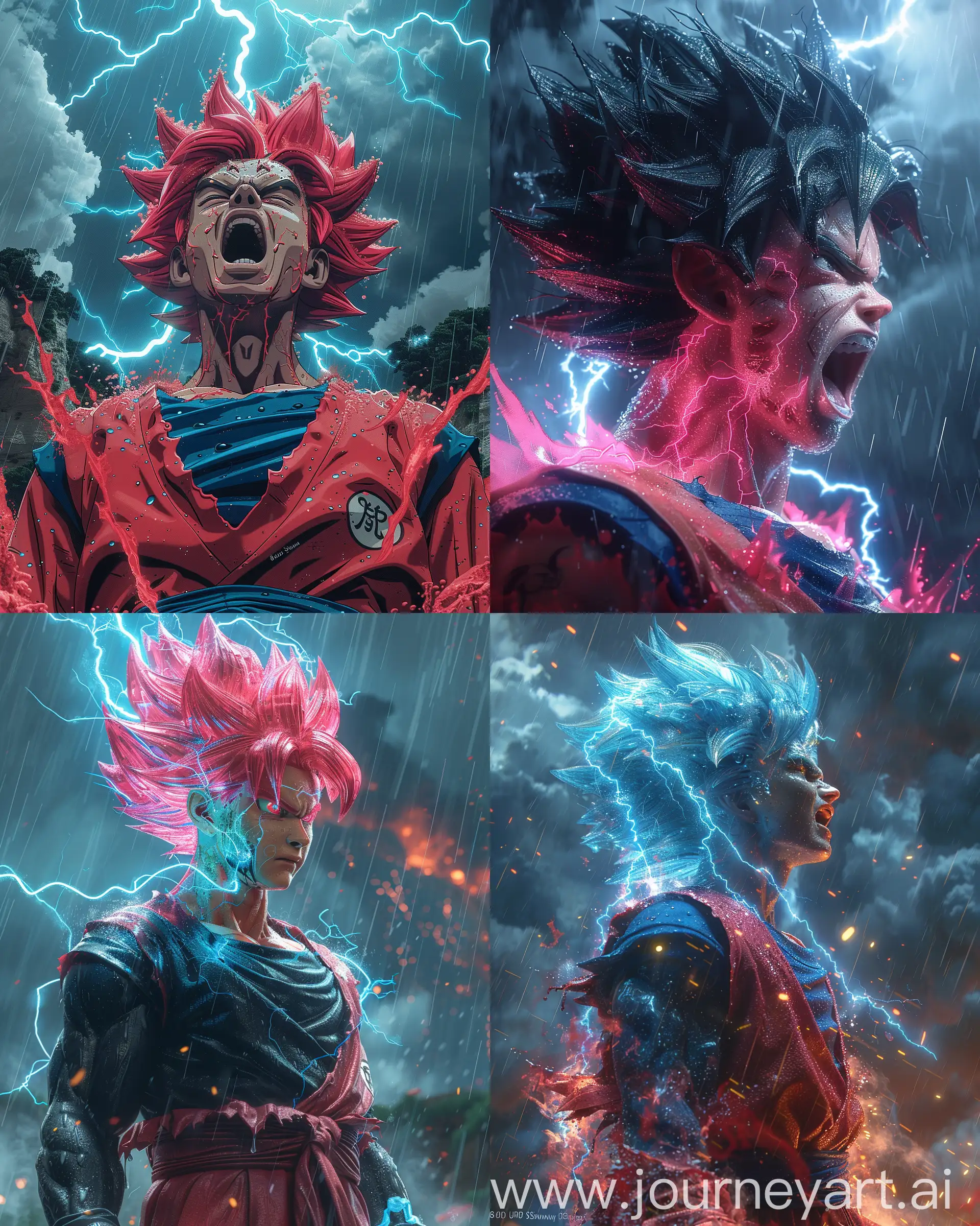 Goku-Black-Super-Saiyan-Rose-Full-Body-Portrait-with-Neon-Aura-and-Thunder