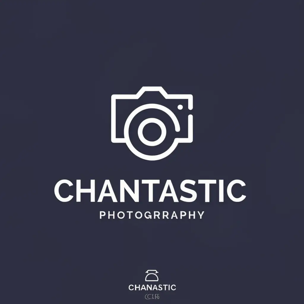a logo design,with the text "Chantastic Photography", main symbol:Camera,Minimalistic,be used in Entertainment industry,clear background