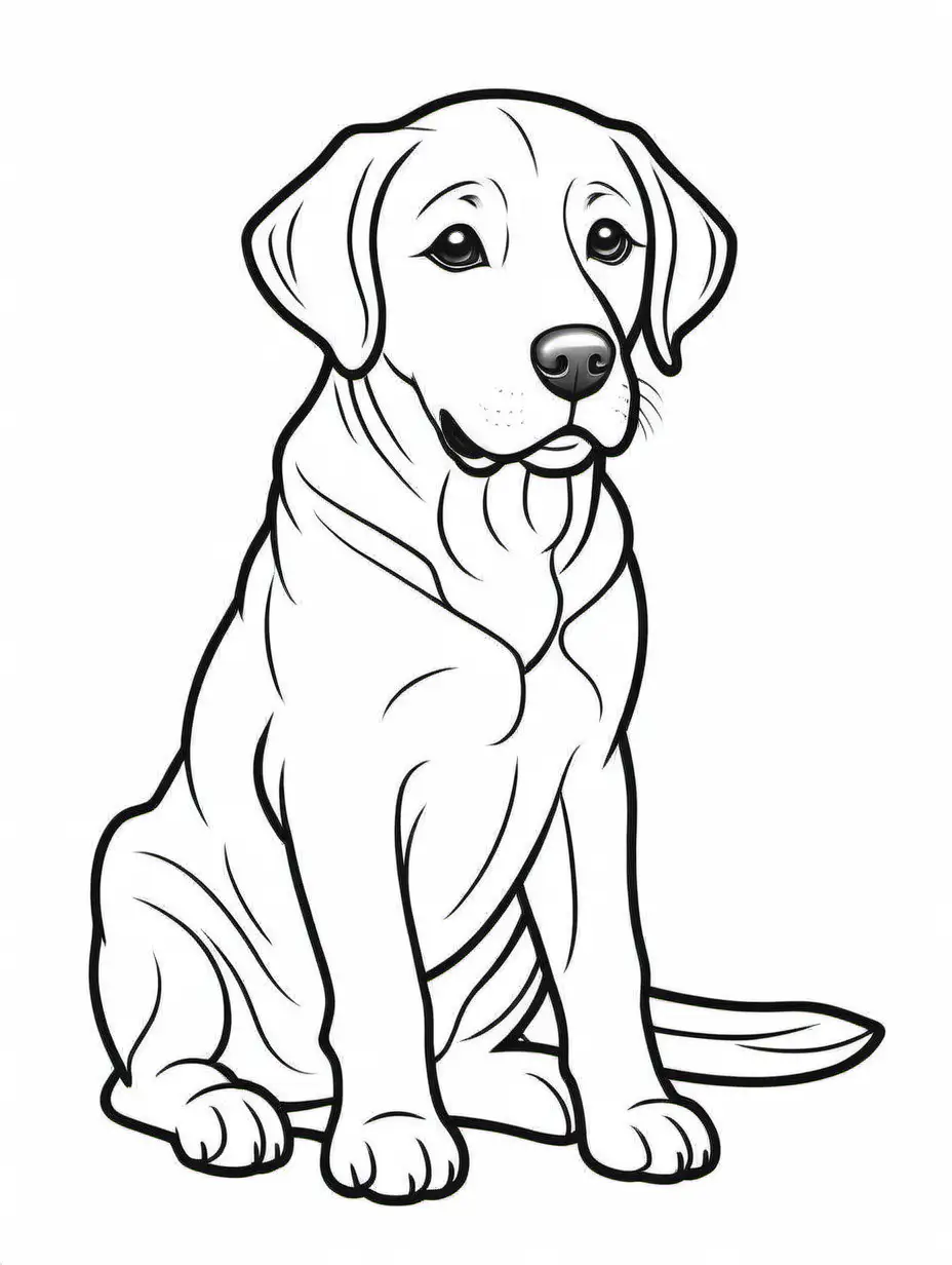 Adorable Labrador Retriever Coloring Page