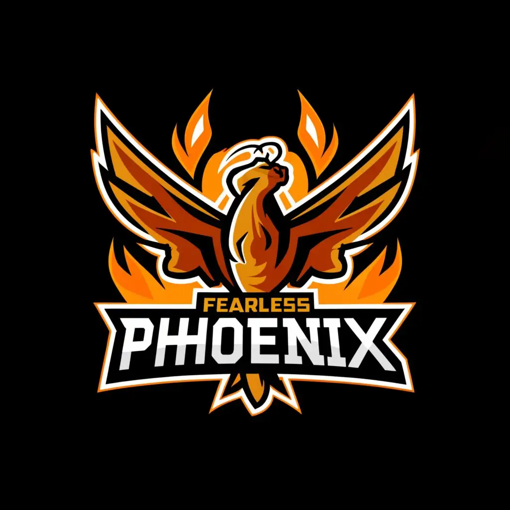 a logo design,with the text "Fearless Phoenix", main symbol:Cricket,complex,be used in Sports Fitness industry,clear background