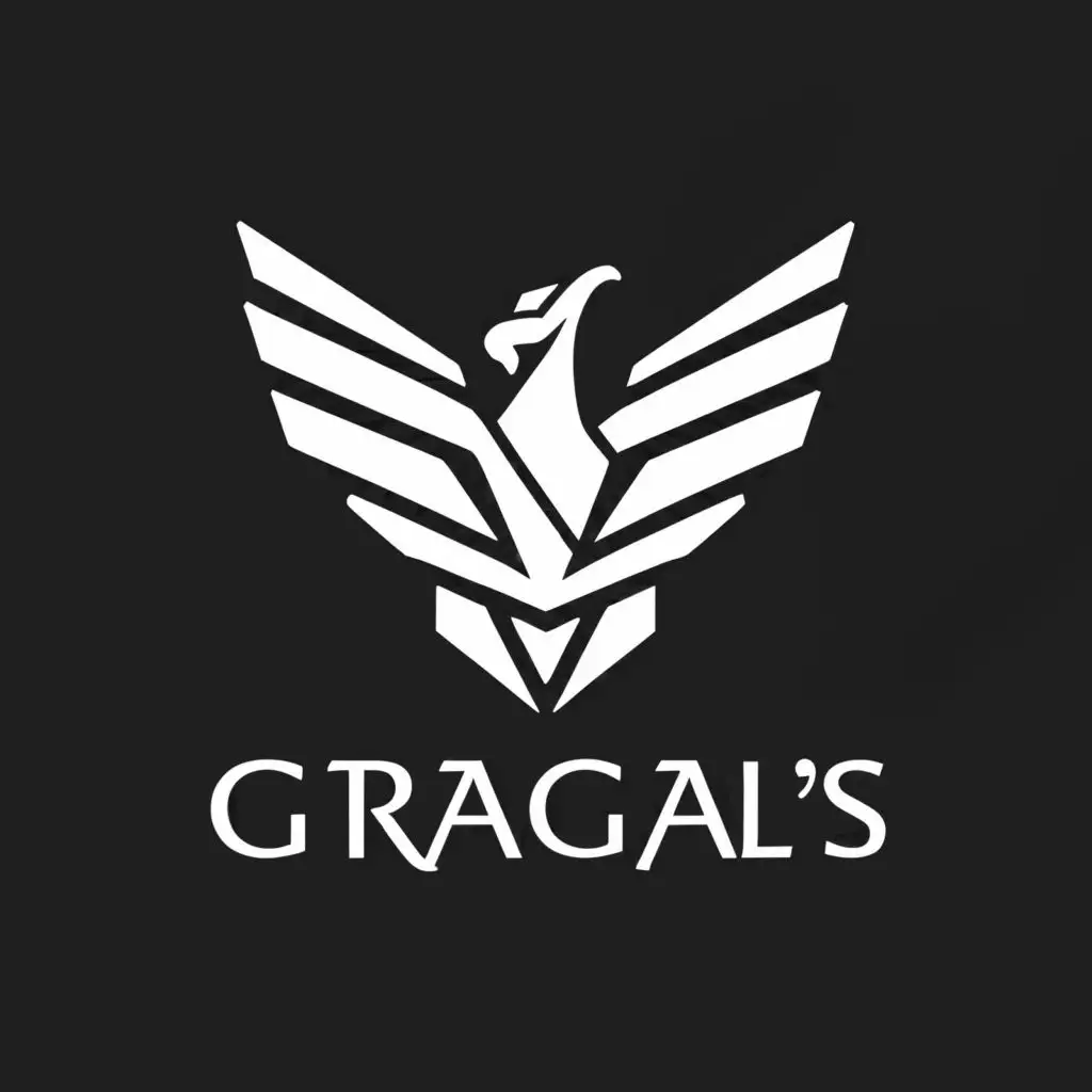 a logo design,with the text "GRAGAL'S", main symbol:garuda,Moderate,be used in Events industry,clear background