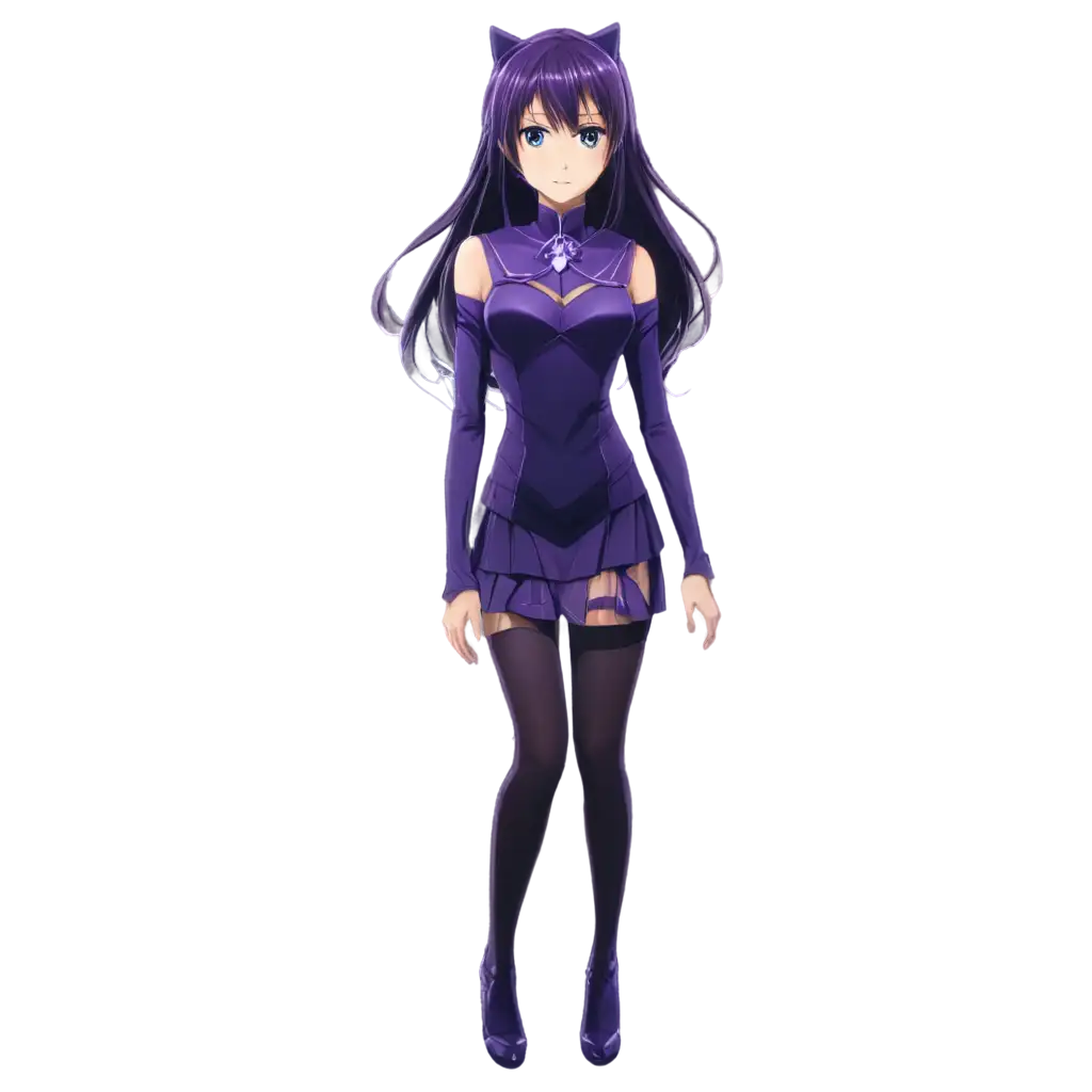 woman in wearing purple anime
