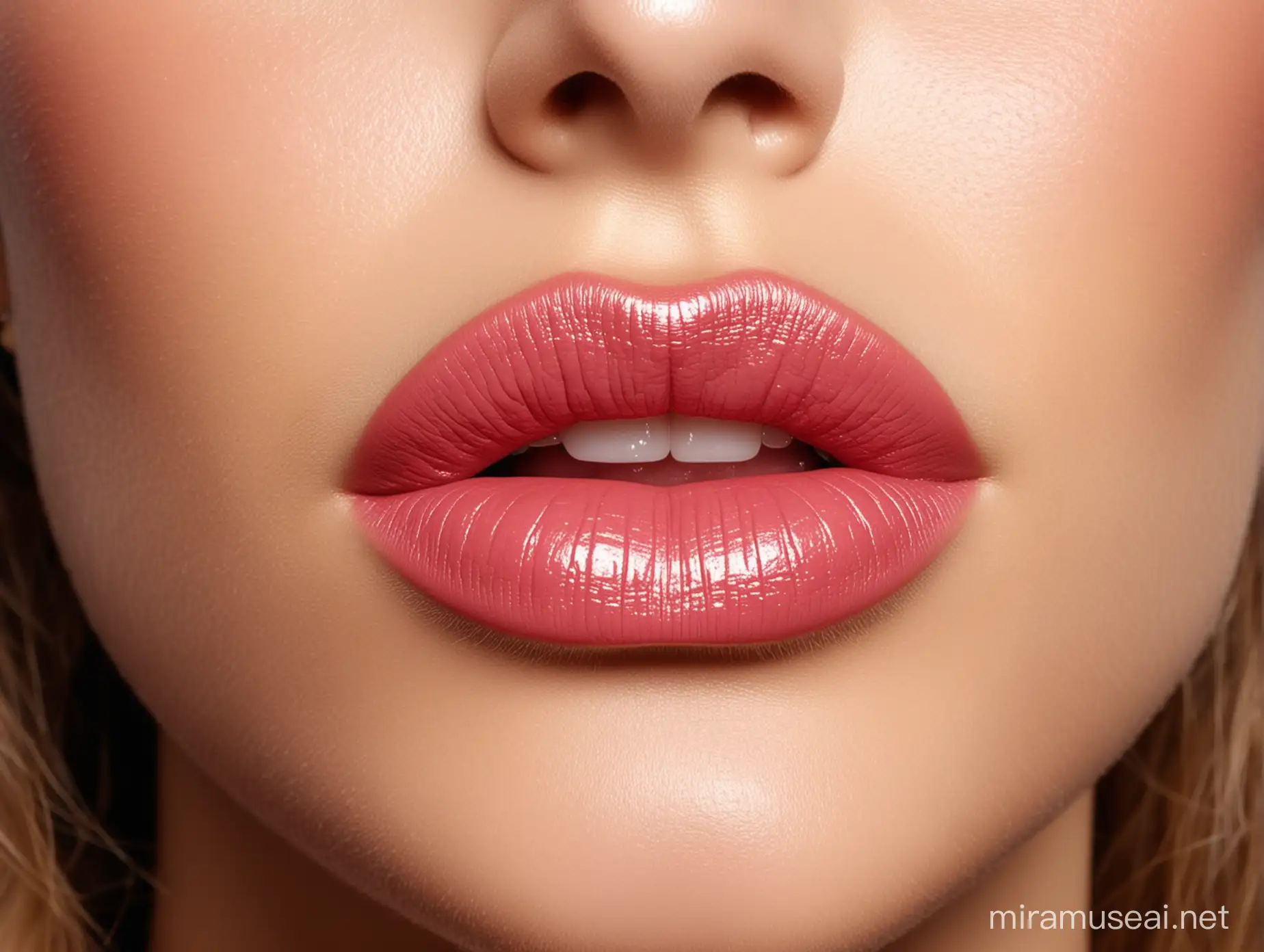 guess add, big lips, shiny transparent lip gloss