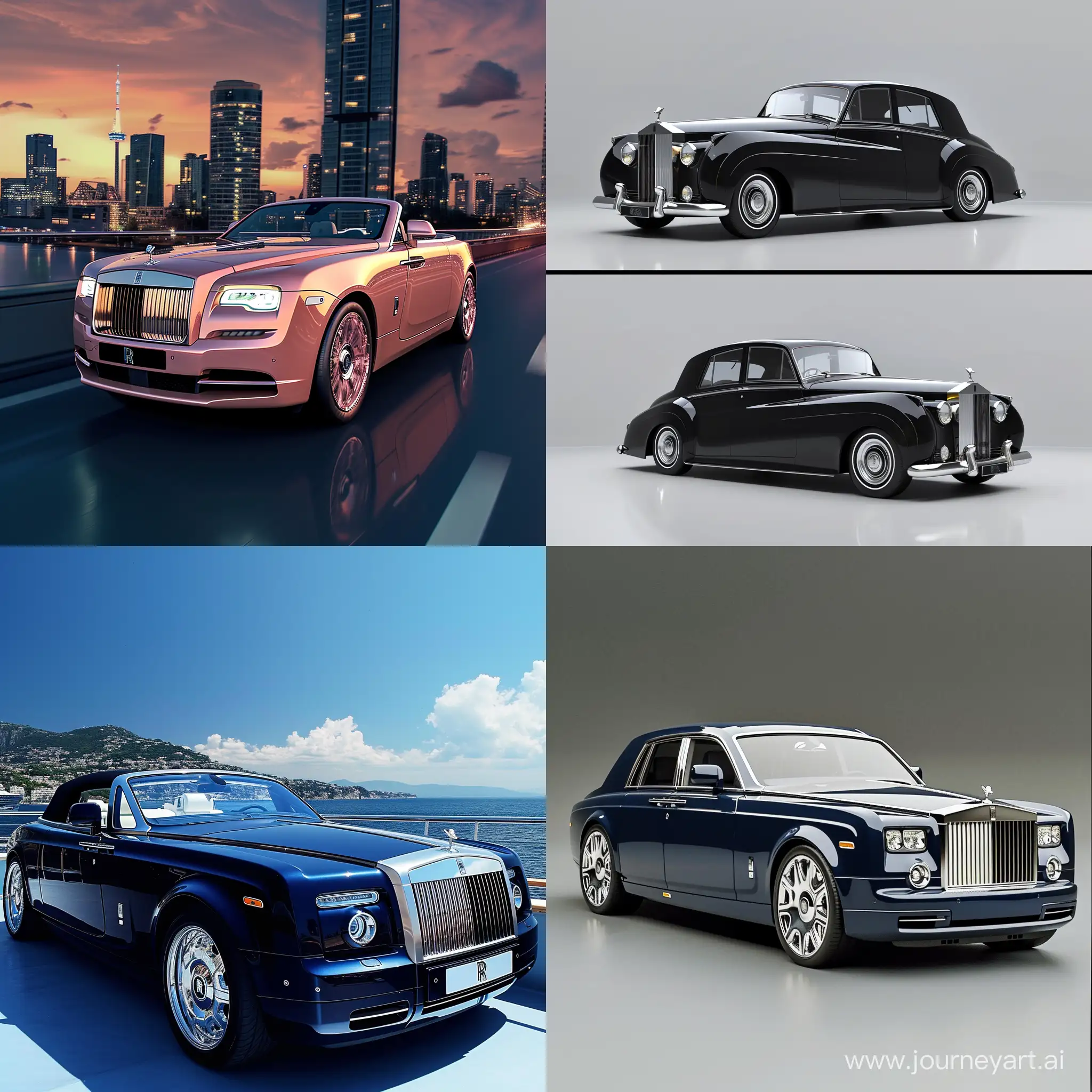 a  photo realistic Rolls Royce cruise