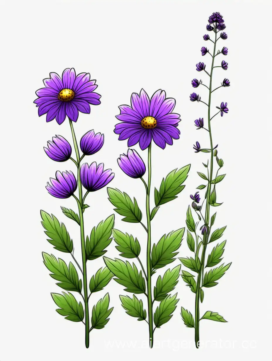 Elegant-Purple-Wildflower-Trio-Minimalist-4K-Botanical-Line-Art-on-White-Background